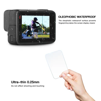 STRIEĽAŤ Tvrdené Sklo Objektívu + LCD Screen Protector Pre GoPro Hero 7 6 5 Hero7 Hero6 Hero5 Čierny Fotoaparát Ochranná Fólia Pre Go Pro