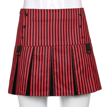 Retro Prekladané y2k Gotický Mini Sukne Ženy Vintage Módy Estetické Skladaný Sukne Harajuku Akademickej obce Oblečenie 2000s Cuteandpscho