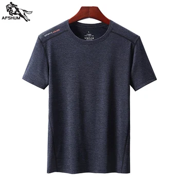 T-shirt mužov 7XL 8XL lete nové Solid color rýchloschnúci Krátky rukáv t-košele mens Beží Hore úsek Fitness bežné tričko 2018