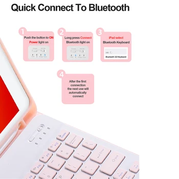V prípade Klávesnice, Myši pre iPad Vzduchu 1 2 6. 5. Bluetooth-kompatibilné Klávesnicu puzdro pre iPad Pro 12.9 11 10.5 Vzduchu 3 Vzduchové 4 10.9