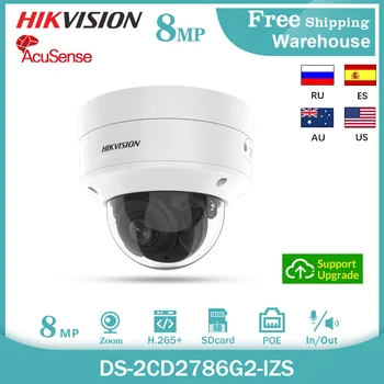 Hikvision Acusense 4K 8MP Bezpečnostné IP Kamera DS-2CD2786G2-IZS 4X Zoom Karta SD, POE CCTV Vonkajší kamerový Dome Kamery