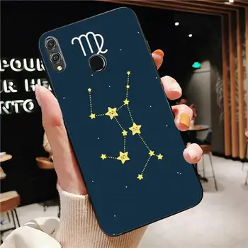 Yinuoda 12 súhvezdí znamenia zverokruhu Black Mobilný Telefón puzdro na Huawei P20 30 Lite Česť 8A 8X 10 10Lite 10i 20i 7C Y5 Y6