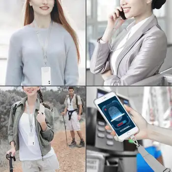 Popruhy Telefón ozdobná šnúrka na uniforme Nastaviteľný Odnímateľný Krku Kábel prídavné Lano, Popruh Na IPhone 12 Samsung Xiao Anti-stratený Mobilný Telefón Popruhy