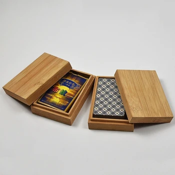 2020 Bambusu Karty Úložný Box Ploche Poker Hrať Krabica Prípade Tarot Hranie Hier stolovú Dosku Palube Hra