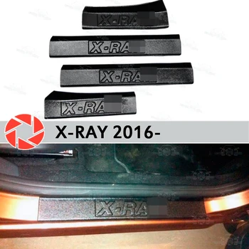 Dvere, parapety pre Lada X-Ray 2016~ plastu ABS krok doska vnútorná výbava príslušenstvo ochrana šúchať auto styling dekorácie