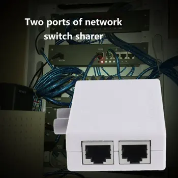 2 Portu Siete LAN Prepínač MAČKA Výber Mini Internet Interné Externé Siete Switcher RJ45-2 M Sieťový Prepínač Sharer Cat5