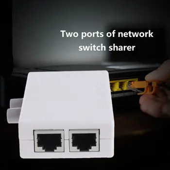 2 Portu Siete LAN Prepínač MAČKA Výber Mini Internet Interné Externé Siete Switcher RJ45-2 M Sieťový Prepínač Sharer Cat5