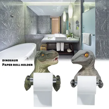Dinosaurov Rolka Papiera Držiak na Stojan Toaletného Papiera Držiak na Tyrannosaurus Stenu Roll Papiera Držiak na Stojan Pre Kúpeľňa Domov