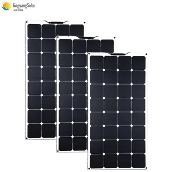 Sunpower solárny panel 100w flexibilný tenký film solárny panel sunpower solárnych článkov na lodi RV domov auta 12V solárna nabíjačka 300w 200w