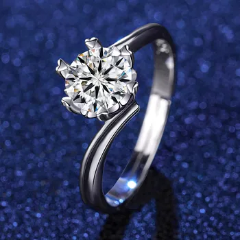 Prstene, šperky 925 sterling silver šperky Moissanite krúžok pre ženy, luxusné retro svadbu zodpovedajúce motýľ korunu lásky krúžky