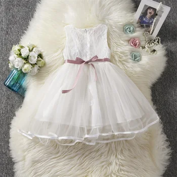 Elegantný Kvetinové Dievčatá Šaty Letné Bežné Nosenie Detí Oblečenie Baby Girl Kvetinový Dizajn Oblečenie Princess Party Vestidos