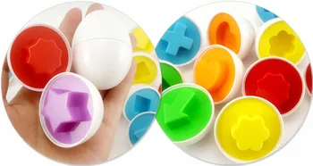 Vzdelávanie Vzdelávanie Hračky 6 Smart Vajcia/Set Múdry Predstierať, Že Hrať Zmiešané Tvar Puzzle Pre Deti Hračky, Deti Nástroje Brain Hry