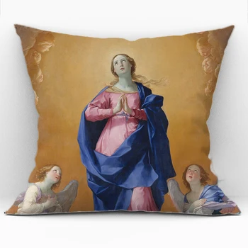 Náboženské Maľby Dekoratívne Vankúše Hádzať Prípade, Gauč Rozkladací Gauč Modrá Geometrické Návrhár Luxusných Veľký Vankúš Domova