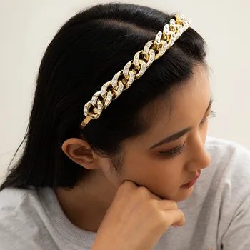 DIEZI 2021 Nové Plastové CCB Hairbands Elegantné hlavový most pre Ženy pokrývku hlavy Vintage Punk Reťazca Šperky Koruny Vlasy Príslušenstvo