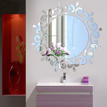 2020 Akrylových 3D Zrkadlo Samolepky na Stenu, Dekorácie Striebro DIY Najhorúcejšie Izba Odtlačkový Umenie Mirror Light Decor Domáce Dekorácie Europea