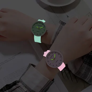 Športové pánske Hodinky Luxusné Svietiace ručičky Silikónové Watchband Hodinky Pre Ženy, Módne Náramkové hodinky Pár Darček Relogio Masculino
