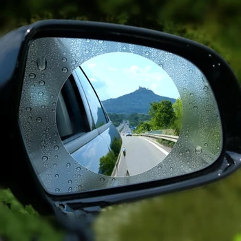 Auto Spätné Zrkadlo Rainproof Film Anti-Fog Jasné, Ochranné Nálepky, Anti-Scratch Film pre Auto Zrkadlá Windows Bezpečnej Jazdy 2pc
