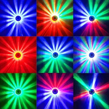 Mini UFO 48 LED Stroboskop Fáze Ľahké Ovládanie Hlasom Multicolor Rotujúce Disco party Svetlá na Vianočné ktv Pozadí Nástenné svietidlo