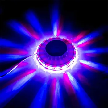 Mini UFO 48 LED Stroboskop Fáze Ľahké Ovládanie Hlasom Multicolor Rotujúce Disco party Svetlá na Vianočné ktv Pozadí Nástenné svietidlo