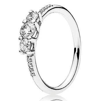 Autentické 925 Sterling Silver Ring Eleganciu Ružová Murano Skla Leaf Spriahnuté Kruh, Srdce Krúžok Pre Ženy Darček Európe Šperky