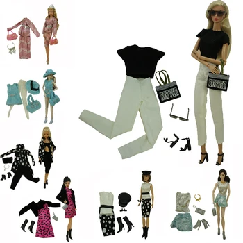 30 cm Bábiku Šaty Šaty, Sveter sukne Oblečenie a obuv príslušenstvo sada pre licca Barbie Bábika Baby Hračky Najlepšie Dievča' Darček