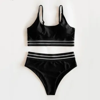 Pevné Bikini Set Ženy, Malé Pruhované Duté Plavky Push Up Plavky, plážové oblečenie женские купальники maillot de bain A20