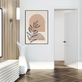 V polovici Storočia Boho Abstraktné Geometrické Tlač Botanická Plagát Moderné Nástenné Umelecké Plátno na Maľovanie Obrázkov na Obývacia Izba Domova