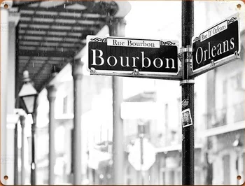2020 Tin Prihlásiť Bourbon Street New Orleans Obrázok Umenie Plagátu Na Stenu Decor