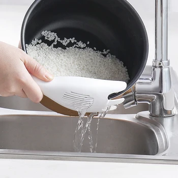 Multi-Function Rice Umývanie Lyžice Umytá Ryža Sito Nebolí Ruka Domácnosti Umývadlo Potravín Mozgov Rack Kuchyňa Tvorivé Umývanie Nástrojov