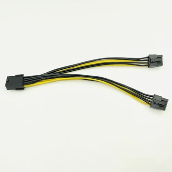 Napájací Kábel pre Grafickú Kartu PCIE karty PCI E, 8 Pin Female na Dual 8 pin 6+komã © tou je 2p Muž GPU grafickej Karty Napájacie Káble Kábel 18AWG 20 cm