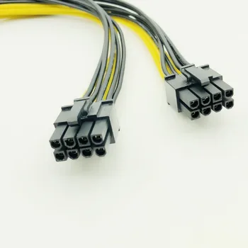 Napájací Kábel pre Grafickú Kartu PCIE karty PCI E, 8 Pin Female na Dual 8 pin 6+komã © tou je 2p Muž GPU grafickej Karty Napájacie Káble Kábel 18AWG 20 cm