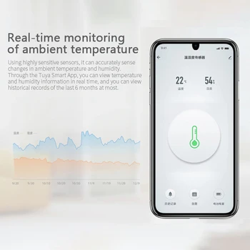 Tuya/SmartLife ZigBee Aplikácie Smart Teplota A Vlhkosť, Senzor Pracovať S Tuya Zigbee Rozbočovač So Alexa Domovská Stránka Google Smart Home