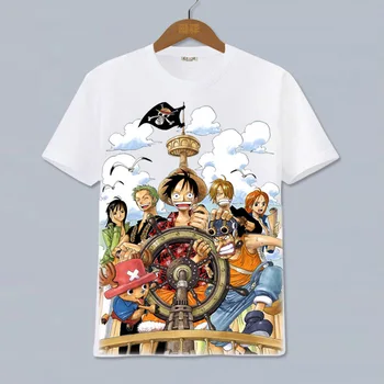 Jeden Kus Luff Saurona Anime Periférne Oblečenie pre Mužov, Ženy Cartoon T-shirt Harajuku Ullzang Tričko Fashion Japonský T-shirt Topy