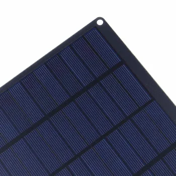 Solárny Panel Výstup Solárne Články Poly Solárny Panel Auta 12V 25W s USB Nabíjačka do Auta pre Loď, Auto, Jachta Batérie 21*16.5*2.5 CM