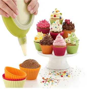 12PCS/Pack Cake Silikónové Formy Fondant Pan 3D Muffin Cupcake Tekvica Forme Kuchyňa, Pečenie Pečiva Nástroje Cake Zdobenie Nástroje