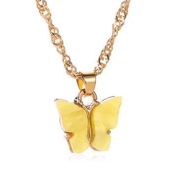 Maxi Malý Motýľ, Prívesky, Náhrdelníky pre Ženy Živice Zvierat Clavicle Reťazca Šperky 2020 Módne Femme Bijoux Obojky