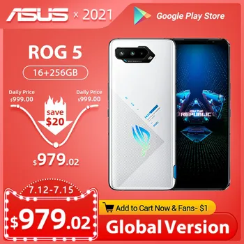 Originál ASUS ROG Telefón 5 Globálna Verzia Snapdragon888 16 GB RAM, 256 GB ROM 6000mAh 65W NFC Android Q OTA Aktualizácia Herný Telefón ROG5