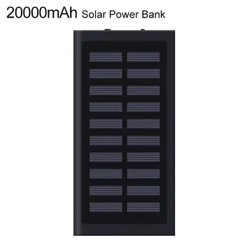 Pre Xiao Power Bank 20000mAh Prenosné Externé batérie 2.1 Rýchlu Nabíjačku Dvojitý USB Solárna Poverbank Pre chytrý Mobilný Telefón