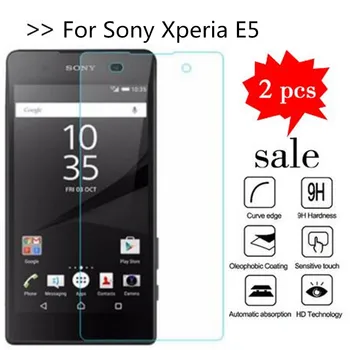 2 KS sklíčko Pre Sony Xperia E5 Screen Protector Tvrdeného Skla Pre Sony Xperia E5 F3311 F3313 LTE Ochranný Film