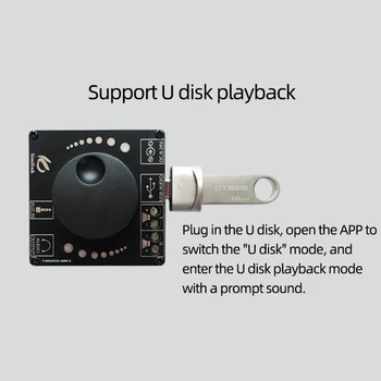 Bluetooth 5.0 20WX2 Moc Digitálny Zosilňovač Rada Domáce Kino Stereo Audio ZOSILŇOVAČ Modul 12V 24V 3.5 mm AUX, USB APP Riadenie AP15H