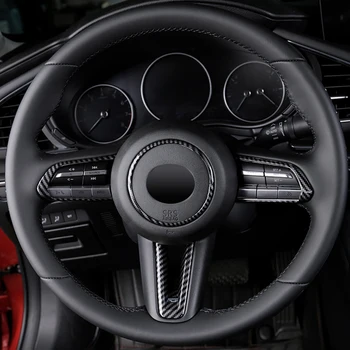 Auto Volantu, Trim Kruhu Flitrami Krúžok Kryt Tlačidlo Dekorácie-Nálepky na Mazda 3 Axela BP Príslušenstvo 2020 2021