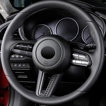 Auto Volantu, Trim Kruhu Flitrami Krúžok Kryt Tlačidlo Dekorácie-Nálepky na Mazda 3 Axela BP Príslušenstvo 2020 2021