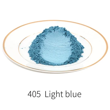 Light Blue Pearl Powder Pigment Minerálne Sľudový Prach DIY Farbivo Farbivo na Mydlo Automobilový Umelecké Remeslo 50g
