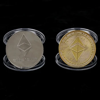 Mincí, Zberateľských Bitcoin Ethereum/Litecoin/Dash/Zvlnenie Mince 5 druhov Pamätné Mince Drop Shipping