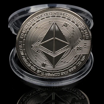 Mincí, Zberateľských Bitcoin Ethereum/Litecoin/Dash/Zvlnenie Mince 5 druhov Pamätné Mince Drop Shipping