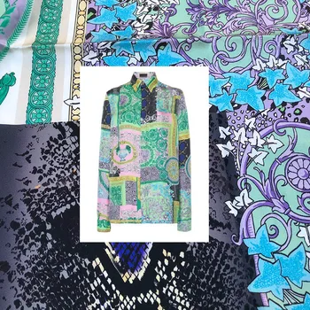13Stlye PIATICH Značky Tlač 100 % Polyester Satin Textílie Nové Jarné a Letné Textílie pre Košeľu Šitie Textílie, ktoré lodenice