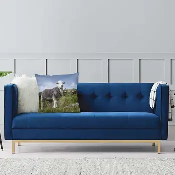 Šťastný Herdwick Vankúše Gauč Domov Dekoratívne Roztomilý Ovce Štvorcový Vankúš 40x40cm