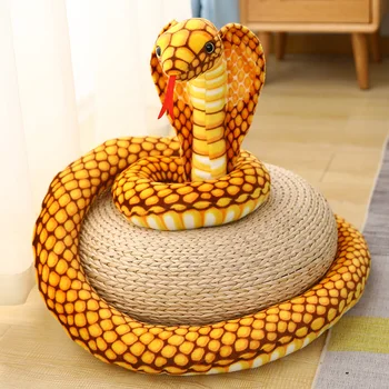1PC 110-300 Simulované Hady Plyšové Hračky Obrie Boa Cobra Dlho Plnené Had Plushie Vankúš Deti Chlapcov Darček Domáce Dekorácie