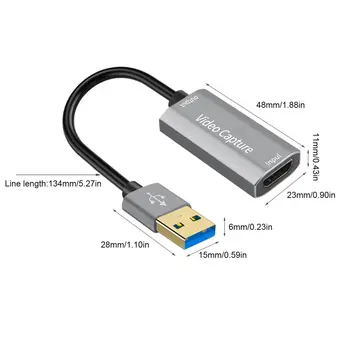 Digitalizačné Karty USB 3.0 1080P 4K kompatibilný s HDMI Video Grabber, Záznam, Pole Pre Macbook PS4 Hry PC DVD Kamery Nahrávanie