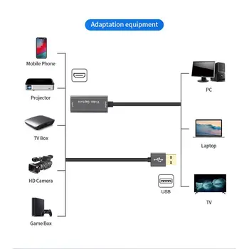 Digitalizačné Karty USB 3.0 1080P 4K kompatibilný s HDMI Video Grabber, Záznam, Pole Pre Macbook PS4 Hry PC DVD Kamery Nahrávanie